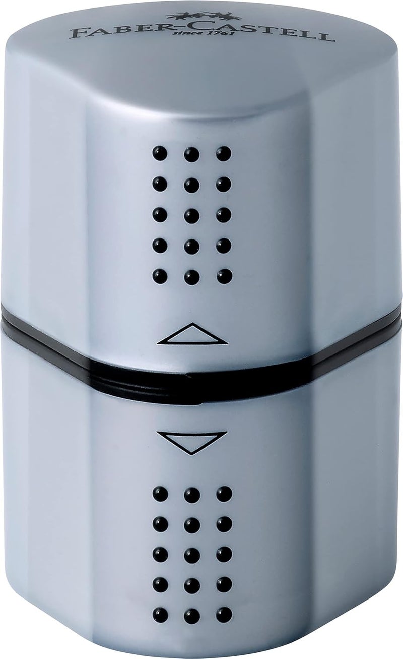 FABER-CASTELL Grip Trio Pencil Sharpener: Silver - Image 1